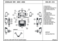 2005 Cadillac SRX DL Auto Dash Kit Diagram