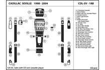 2003 Cadillac Seville DL Auto Dash Kit Diagram