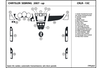 2010 Chrysler Sebring DL Auto Dash Kit Diagram
