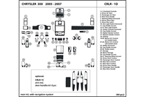 2007 Chrysler 300 DL Auto Dash Kit Diagram