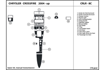 2006 Chrysler Crossfire DL Auto Dash Kit Diagram