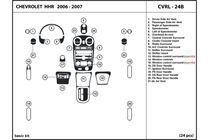 2006 Chevrolet HHR DL Auto Dash Kit Diagram