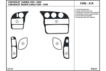 1999 Chevrolet Lumina DL Auto Dash Kit Diagram