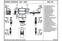 2003 Dodge Durango DL Auto Dash Kit Diagram
