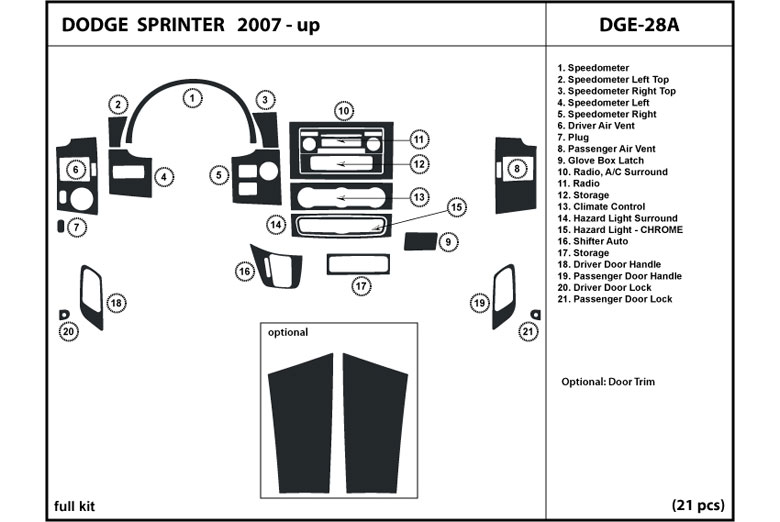 DL Auto™ Dodge Sprinter 2007-2009 Dash Kits
