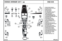 2013 Dodge Avenger DL Auto Dash Kit Diagram