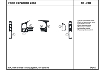 2000 Ford Explorer DL Auto Dash Kit Diagram