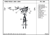 2004 Ford Focus DL Auto Dash Kit Diagram