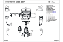 2006 Ford Focus DL Auto Dash Kit Diagram