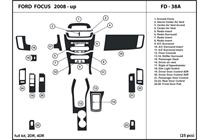 2012 Ford Focus DL Auto Dash Kit Diagram