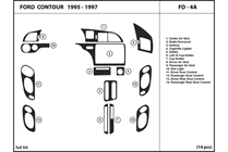 1995 Ford Contour DL Auto Dash Kit Diagram