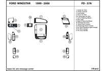 2000 Ford Windstar DL Auto Dash Kit Diagram