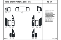 2003 Ford Crown Victoria DL Auto Dash Kit Diagram