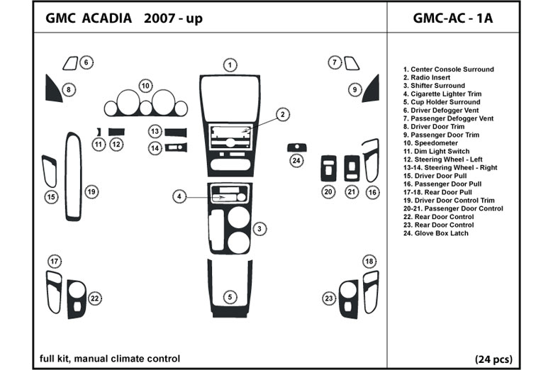 DL Auto™ GMC Acadia 2007-2012 Dash Kits