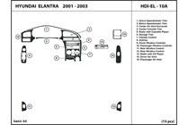 2002 Hyundai Elantra DL Auto Dash Kit Diagram