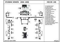 2007 Hyundai Sonata DL Auto Dash Kit Diagram