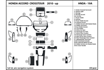 2012 Honda Accord DL Auto Dash Kit Diagram