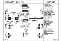 2005 Honda CR-V DL Auto Dash Kit Diagram