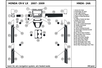 2009 Honda CR-V DL Auto Dash Kit Diagram