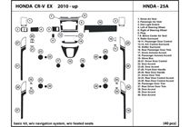 2011 Honda CR-V DL Auto Dash Kit Diagram
