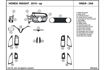 2011 Honda Insight DL Auto Dash Kit Diagram