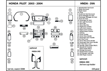 2004 Honda Pilot DL Auto Dash Kit Diagram