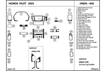 2005 Honda Pilot DL Auto Dash Kit Diagram