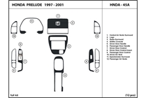 1997 Honda Prelude DL Auto Dash Kit Diagram