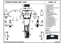 1999 Honda Accord DL Auto Dash Kit Diagram