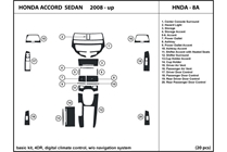 2009 Honda Accord DL Auto Dash Kit Diagram