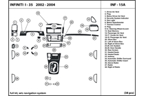 2004 Infiniti I35 DL Auto Dash Kit Diagram