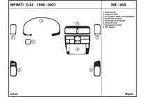 1998 Infiniti Q45 DL Auto Dash Kit Diagram