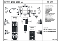2010 Infiniti QX56 DL Auto Dash Kit Diagram