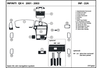 2002 Infiniti QX4 DL Auto Dash Kit Diagram