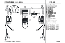 2006 Infiniti G35 DL Auto Dash Kit Diagram