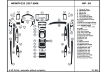 2007 Infiniti G35 DL Auto Dash Kit Diagram