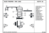 2002 Isuzu Trooper DL Auto Dash Kit Diagram