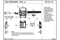 2009 Jeep Commander DL Auto Dash Kit Diagram