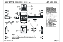2010 Jeep Grand Cherokee DL Auto Dash Kit Diagram