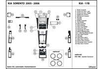 2006 Kia Sorento DL Auto Dash Kit Diagram