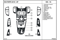 2010 Kia Forte DL Auto Dash Kit Diagram
