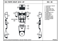 2012 Kia Forte DL Auto Dash Kit Diagram