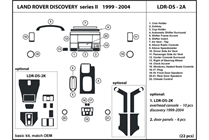 2000 Land Rover Discovery DL Auto Dash Kit Diagram
