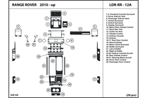 2010 Land Rover Range Rover DL Auto Dash Kit Diagram