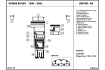 1999 Land Rover Range Rover DL Auto Dash Kit Diagram