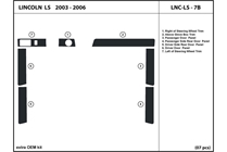 2006 Lincoln LS DL Auto Dash Kit Diagram