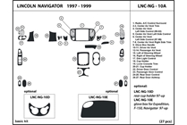 1999 Lincoln Navigator DL Auto Dash Kit Diagram