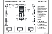 2004 Lincoln Navigator DL Auto Dash Kit Diagram