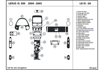 2005 Lexus IS DL Auto Dash Kit Diagram