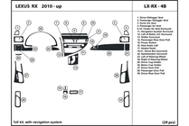 2011 Lexus RX DL Auto Dash Kit Diagram